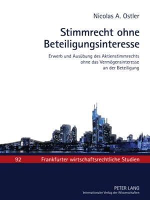 cover image of Stimmrecht ohne Beteiligungsinteresse